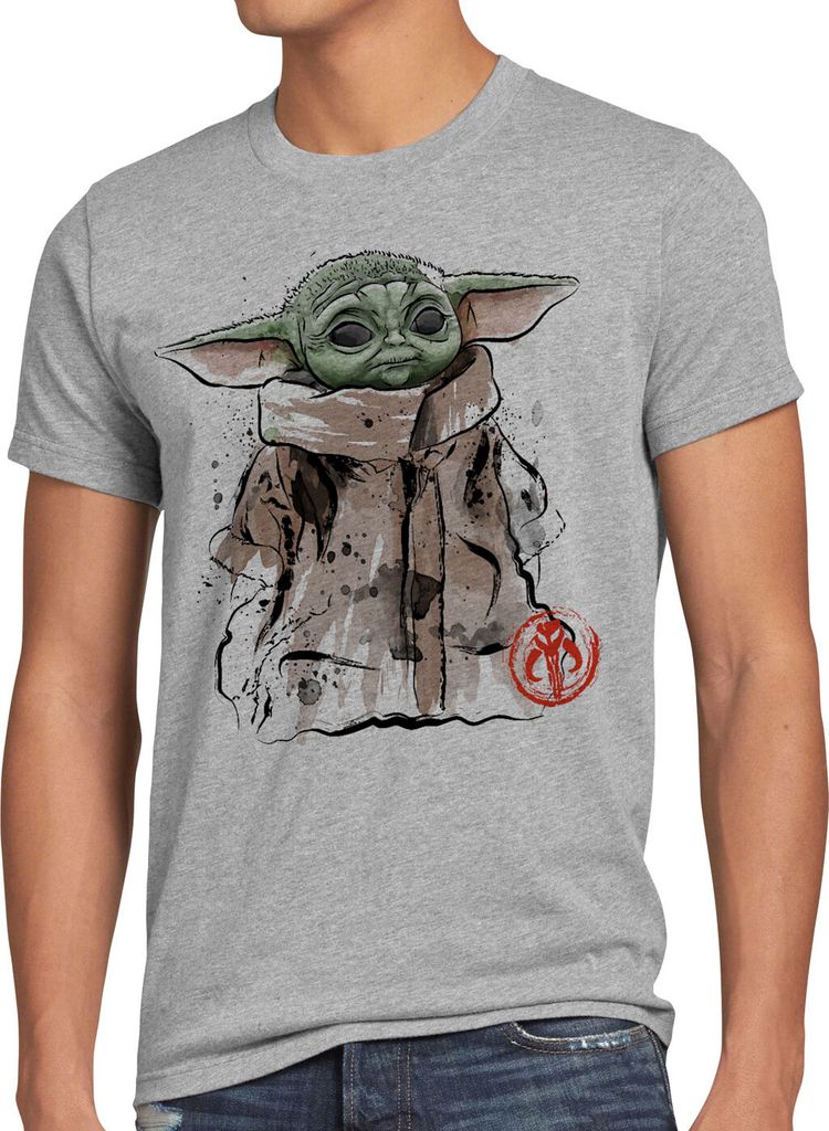 A.N.T. Dagobah Baby Herren T-Shirt yoda mando tv serie