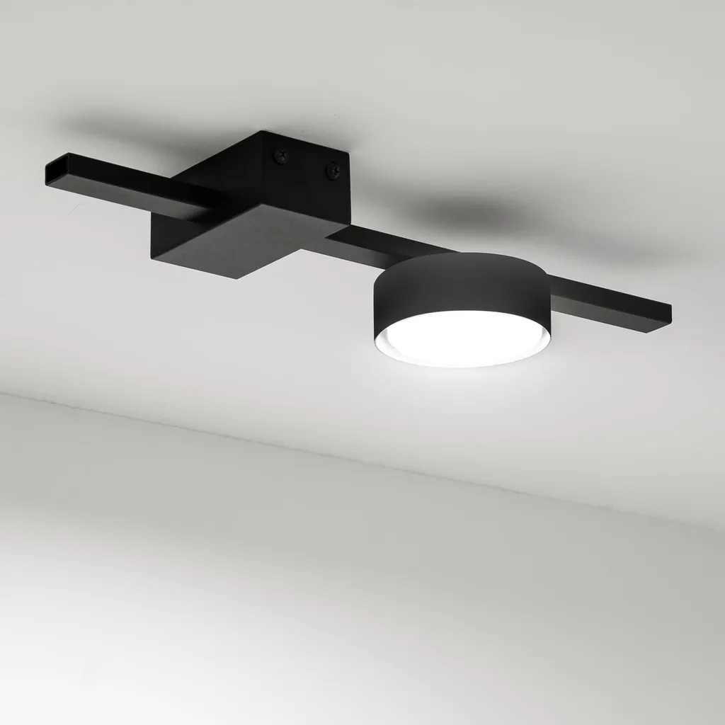Plafonnier GX53 Noir pour Plafond sans Encastrement - Spot Apparent 230V