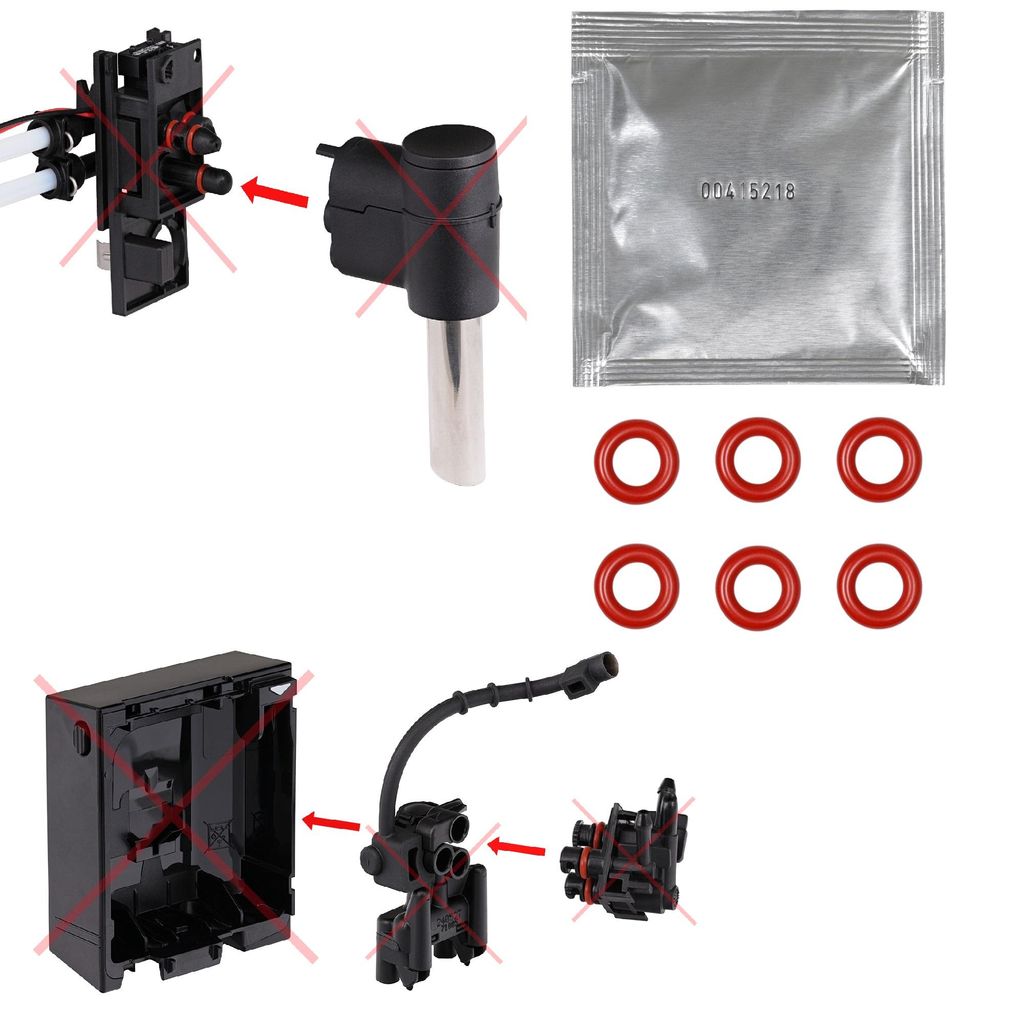 Wartungssatz Dichtung O-Ringe für Siemens EQ9 EQ7 & Bosch VeroBar Gaggenau CM Kaffeemaschinen für Kaffee Auslauf & Milchaufschäumer + 3gr Siliko...