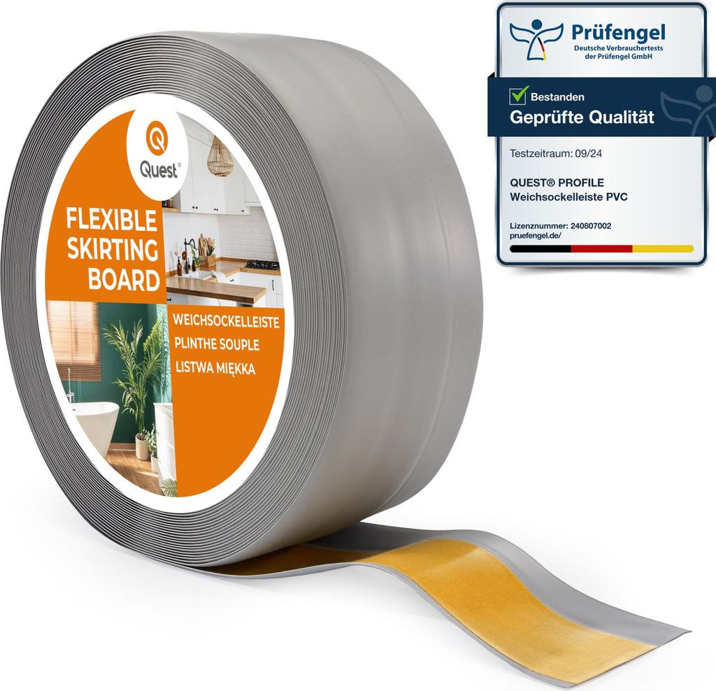 Battiscopa autoadesivo 50x20 mm in plastica, battiscopa Immagine del prodotto 