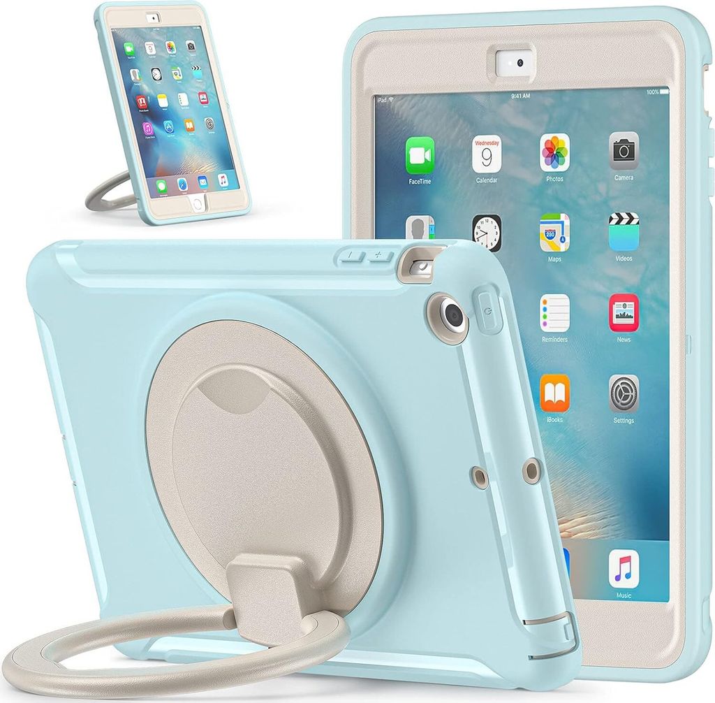 Tasche mit Halterung für iPad Pro 12.9 Zoll (2021) Gepanzert Hellblau