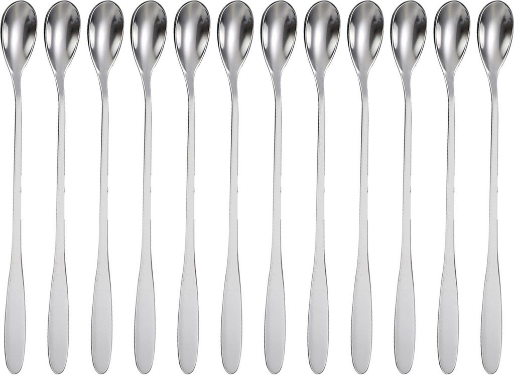 Intirilife 12er Set Lange Edelstahl Löffel - Länge 18.9 cm Produktbild