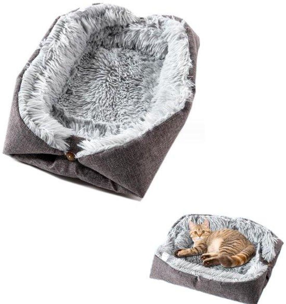 Famanu 2-in-1 Haustierbett – Wendbares Design – Weiches und Komfortables Bett für Innenräume