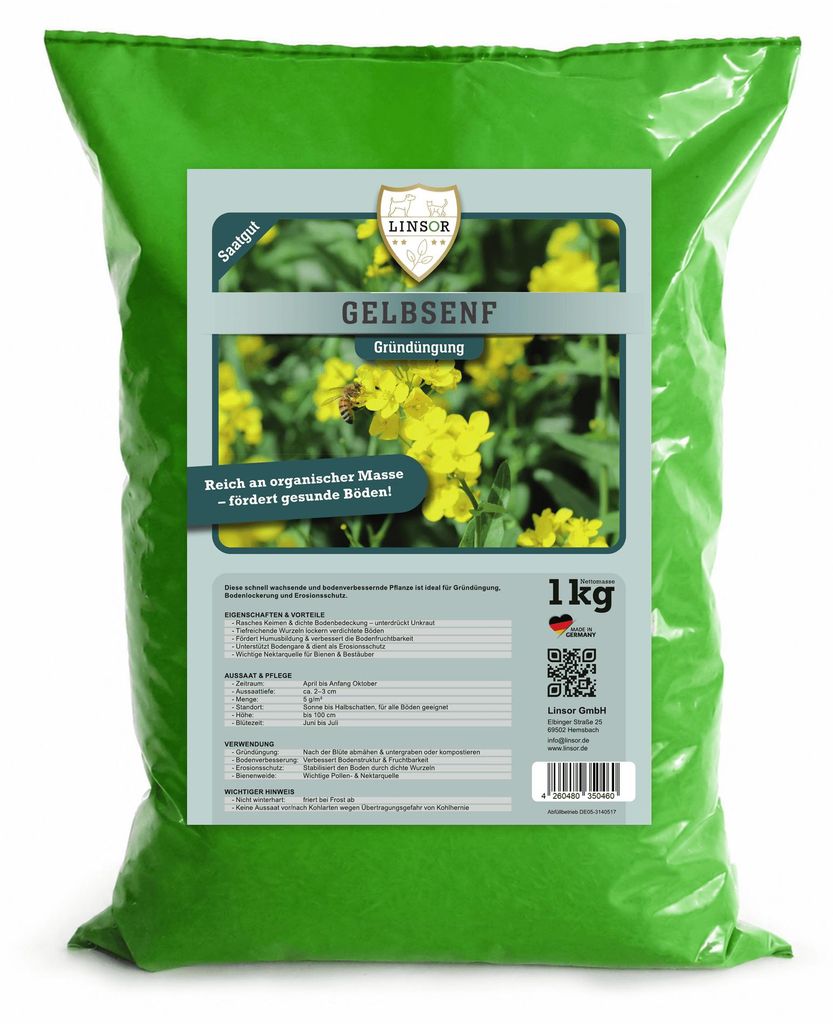 Gelbsenf Gründünger 1 kg Produktbild 