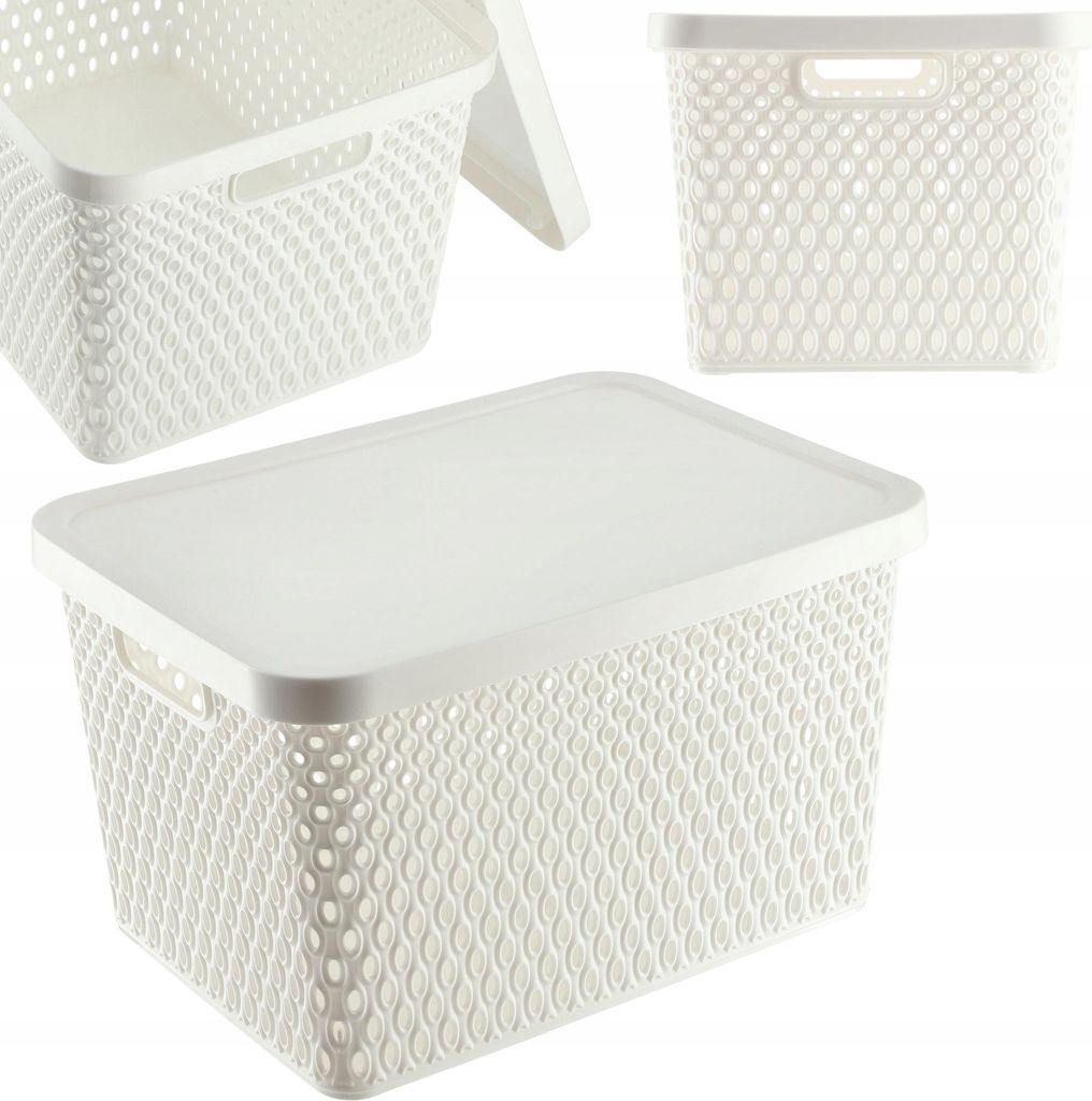 KADAX Korb mit Deckel, Organizer, Aufbewahrungsbox, 18 l