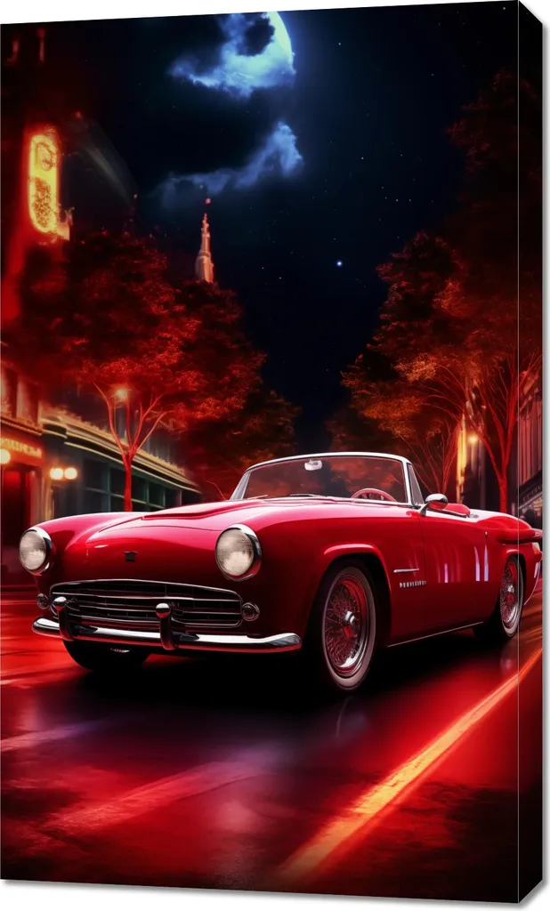 Tableau Image 60 x 100 cm Automobilgeschrei Déco Murale Design Moderne