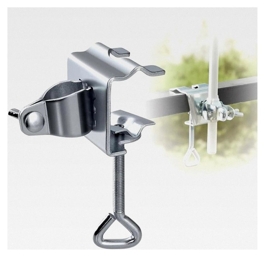 Sonnenschirmhalter für Balkon, Tischklammer für Sonnenschirme, verstellbar, für Balkongeländer und Terrassen, Ø 21-32mm