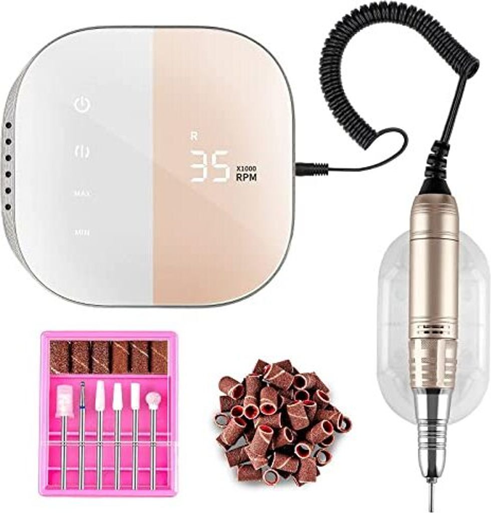 Madenia Touchpro Electric Nagel Cutter Gelnägel 35000 Umin Professional File Manicure Pedicure Set künstliches HD -Digitalanzeigen, enthält 6 x ...