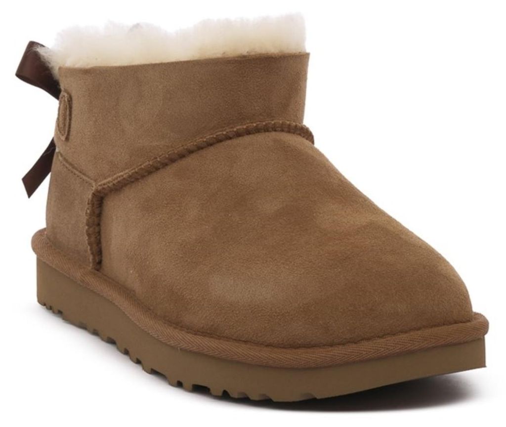 Ugg Ultra Mini Bailey Bow laarzen, bruin, dames, maat EU 39 Productafbeelding 