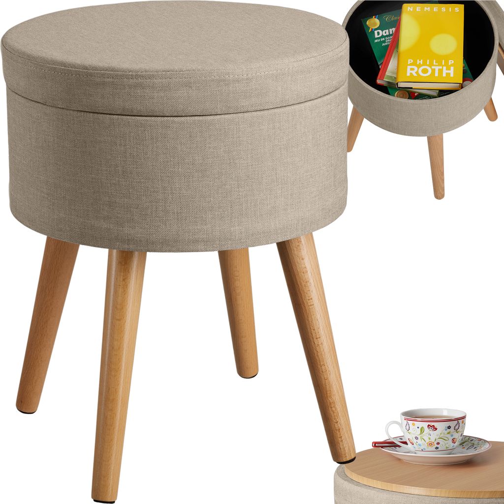 Stolička s úložným priestorom Yara 42,5 x 42,5 x 45,5 cm Obrázok produktu 10