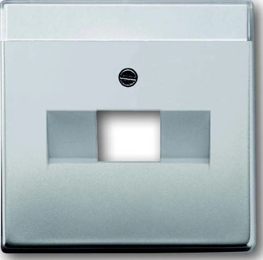 Plaque Inox pour Prise Ethernet RJ45 Busch-Jaeger - Finition Murale