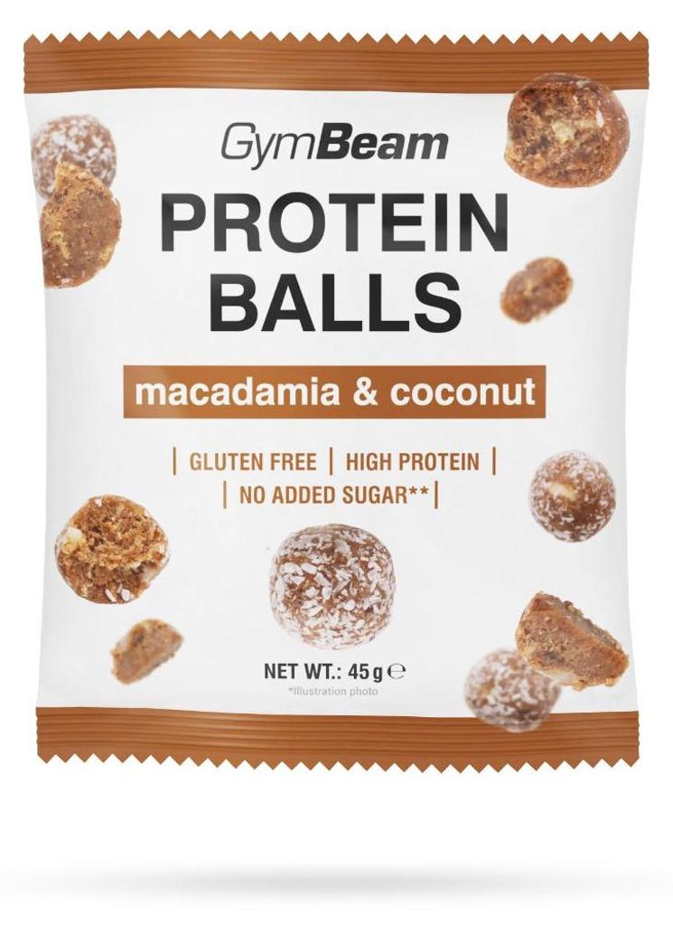 GymBeam - Proteinbällchen, 45 g, macadamia & coconut Produktbild 
