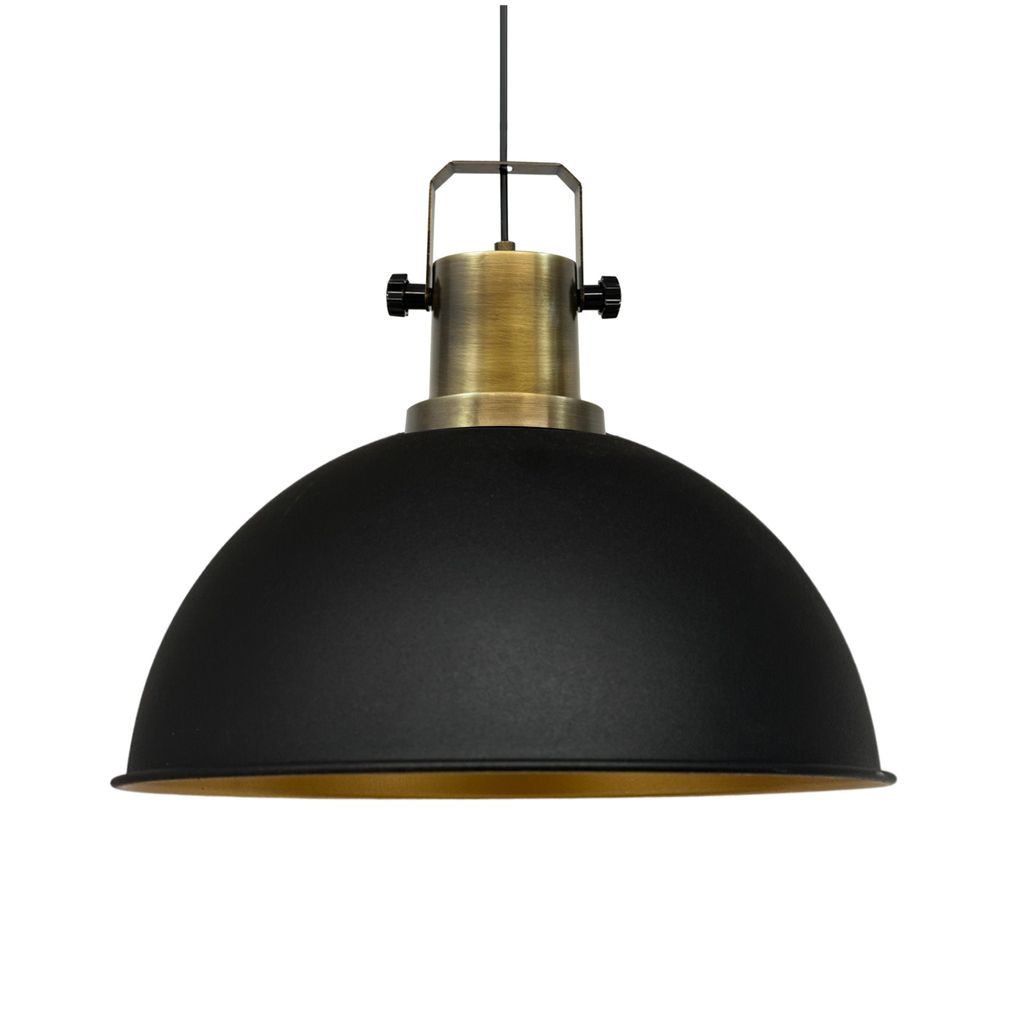 Pendelleuchte Industrielle Metall Groß 40 cm, Schwarz Pendellampe, Küchenlampe