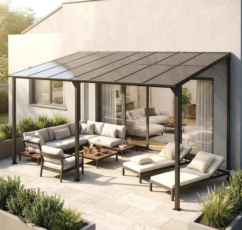 Aluminium dakpaviljoen, 3x4,5 meter, tuinpaviljoen, pergola Productafbeelding 