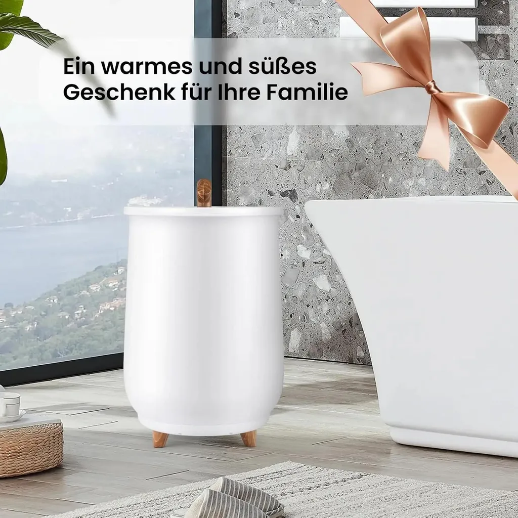 Chauffage de serviette format seau 23L blanc idéal pour spa à domicile