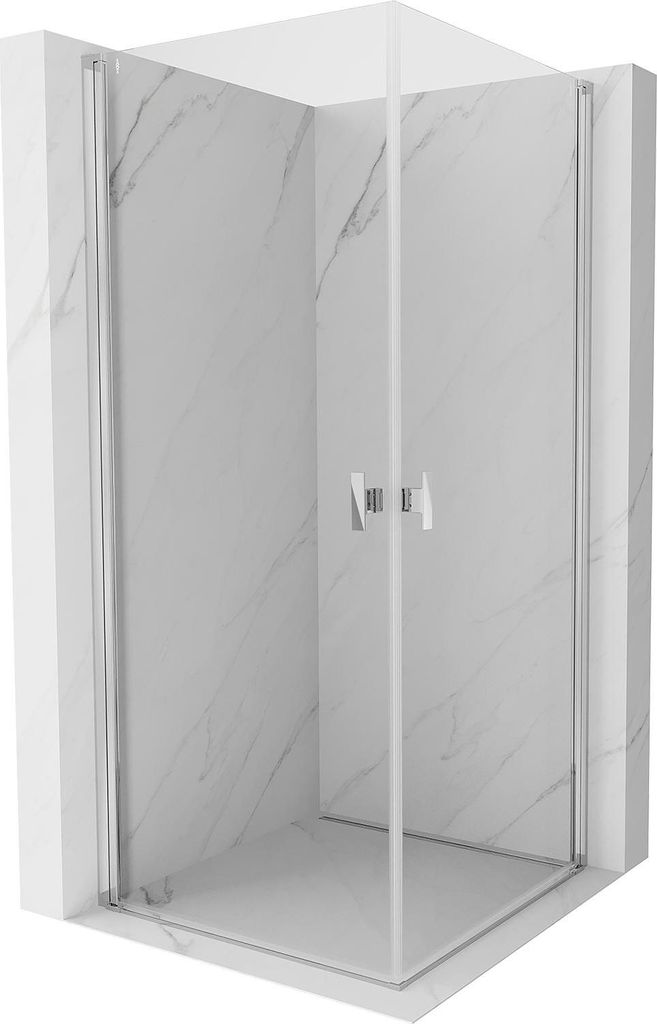 Mexen Mist-B Duo Duschkabine Schwenkbar 95 x 95 cm, Transparent, Chrom - 8A2-095-095-01-00