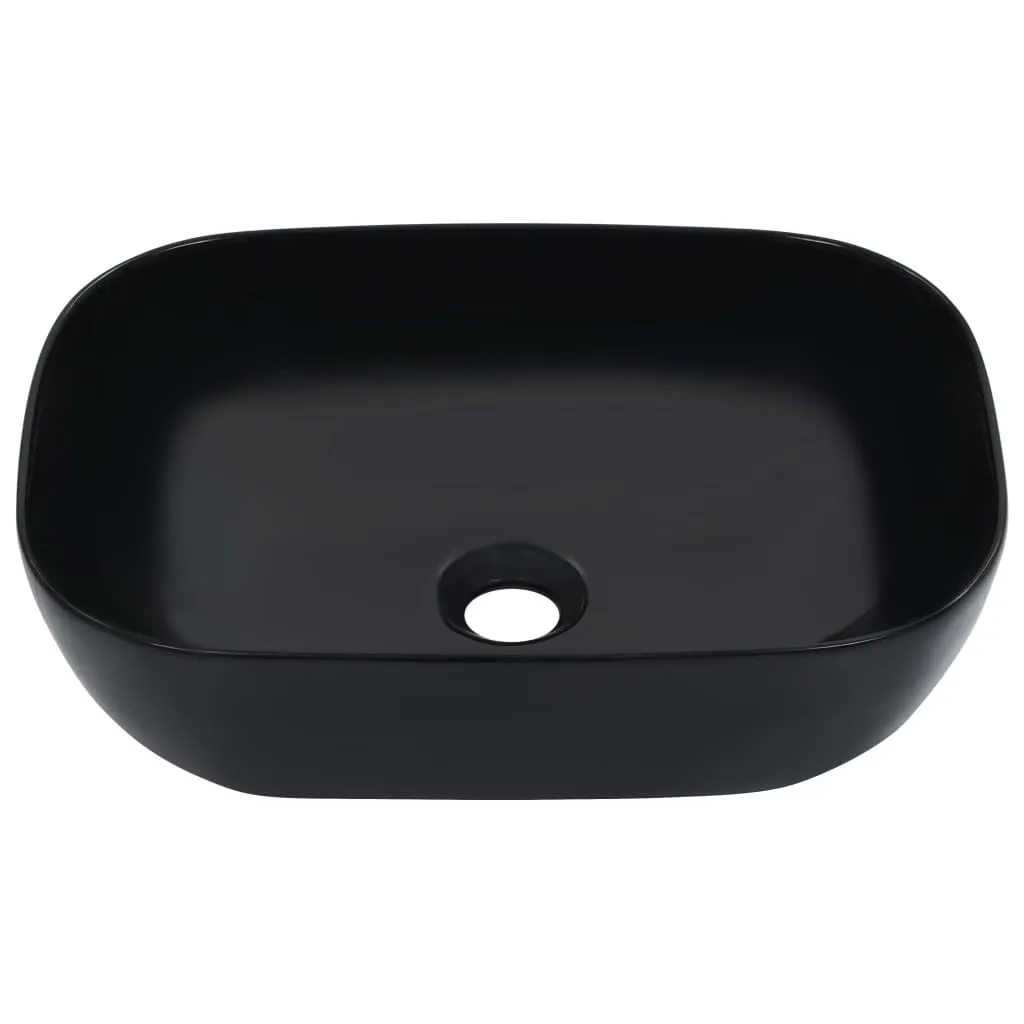 Lavabo noir anti-rayures 45,5 cm : Solution durable pour salle de bain