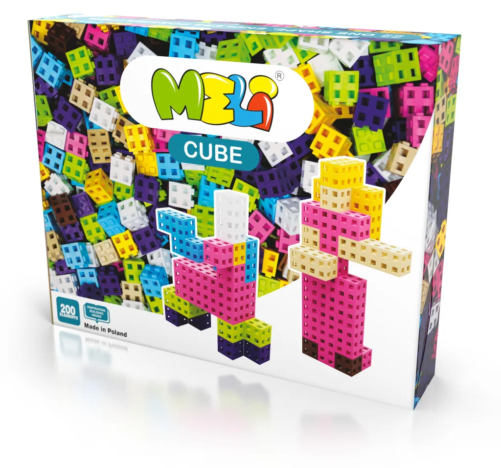 Briques de construction souples Meli Cube Pink coffret de 200 pièces - 3