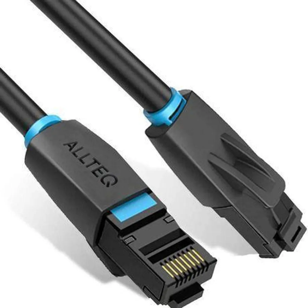 Cordon RJ45 Cat 6 UTP Allteq 20 mètres Noir pour réseau Ethernet