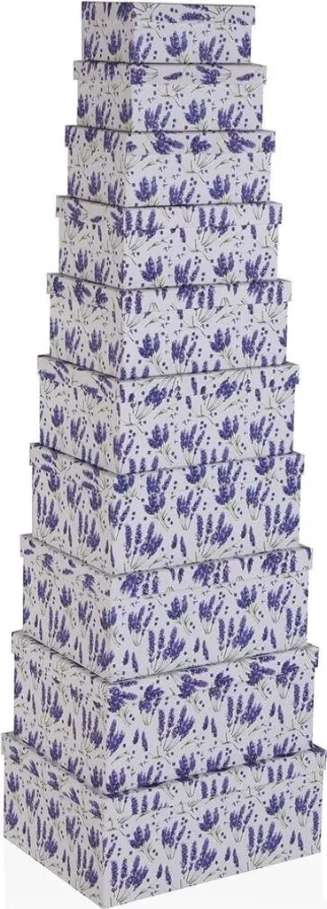 Rangement bureau et dressing : 15 boîtes Versa violettes en carton rigide