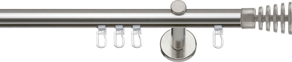 SN Deco - Innenlaufgarnitur Gap, 19 mm, 1-Lauf, edelstahl optik, 200 cm