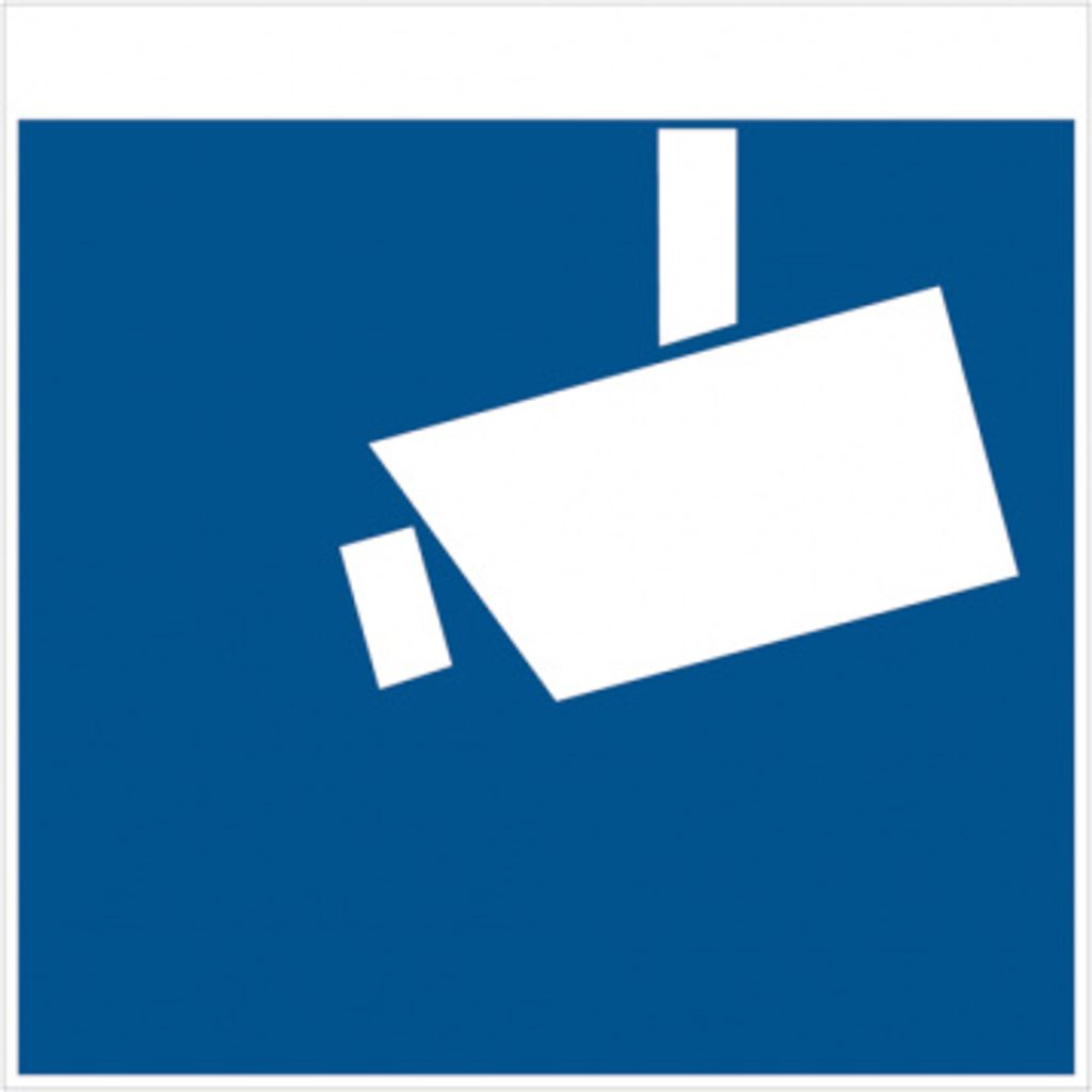 Dreifke Hinweisschild, Kamerasymbol gem. DIN 33450 | Folie selbstklebend | 2...
