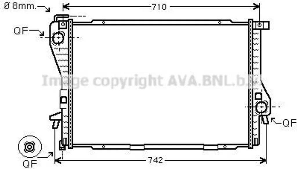 Radiateur Moteur PRASCO BWA2300 - Compatible BMW E39 et E38 OE 1436061