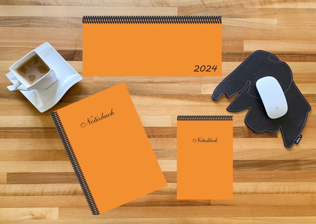 Schreibtisch-Set, m. 1 Kalender, m. 1 Beilage, m. 1 Beilage, 3 Teile
