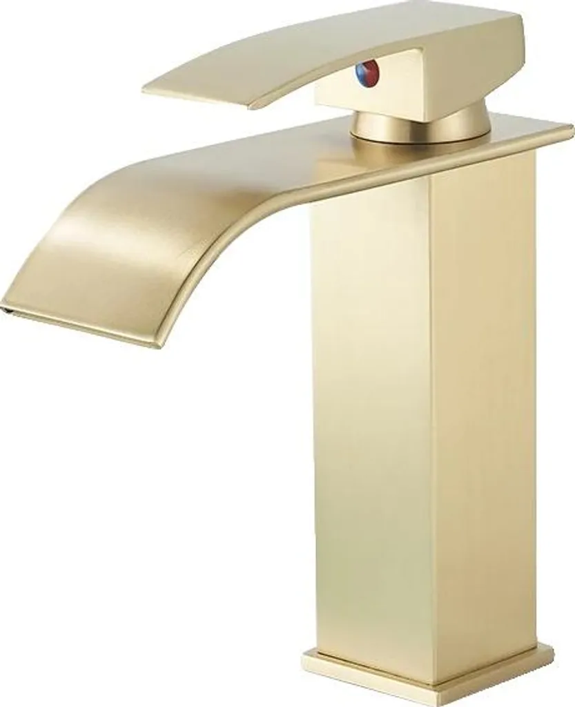 Rubinetto Monocomando Oro Spazzolato Lavabo - Ottone Massiccio e Ceramica