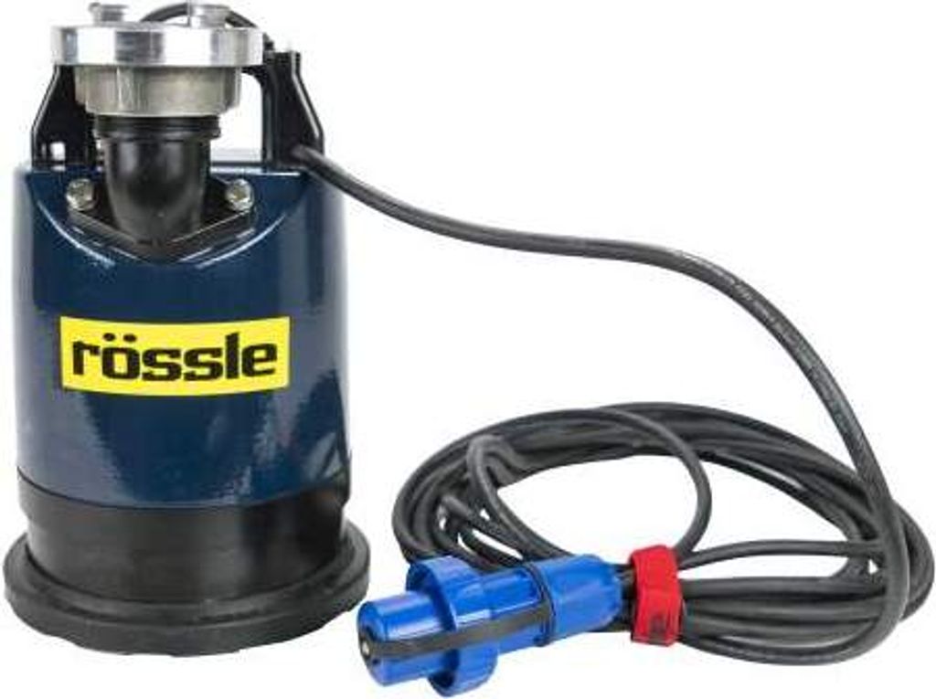 Rössle Tauchpumpe FLAT-ROSS, Flachsaugtauchpumpe 1-2mm Wasserstand, 400 Watt, 4.400 l/h Leistung