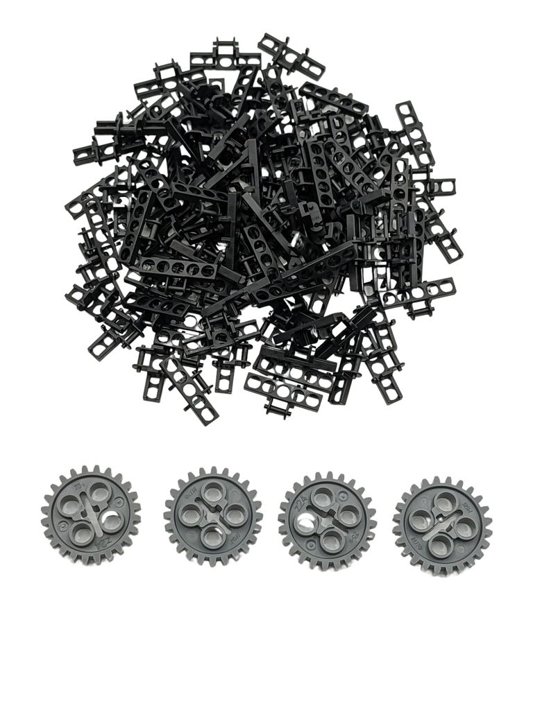 LEGO Kettenglieder Schwarz und Zahnräder Grau NEU! Menge 54x