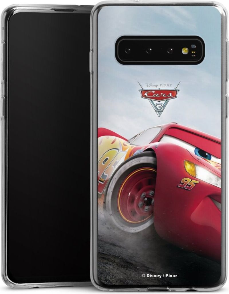 DeinDesign Slim Hülle für Samsung Galaxy S10 Silikon Case Ultra Dünn Handyhülle Cars Lightning Mcqueen 95 Offizielles Lizenzprodukt