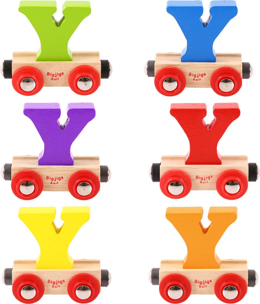 Bigjigs Rail Wagon Holzschienenbahn - Buchstabe Y