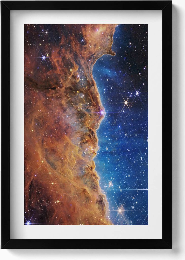 Weltraum- und Sternenfotos von der NASA– Wandbild mit Rahmen – Gerahmtes Bild – Wanddekoration – 40x60 cm – Schwarz