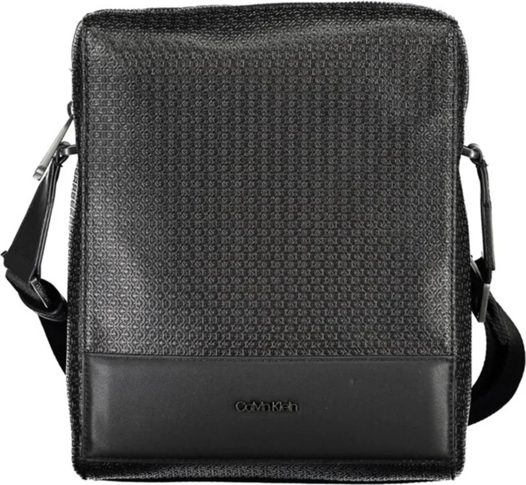 Sacoche zippée Calvin Klein K50K510806 en toile enduite noire chic