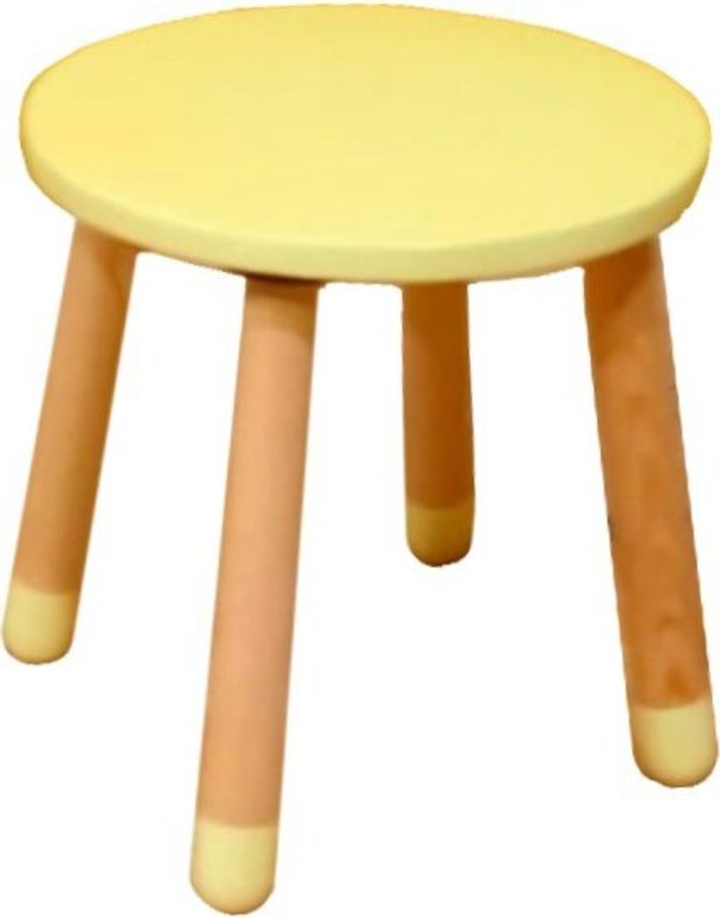 Skye Decor, Yellow Chair, Kinderhocker, 100 % SPERRHOLZ, Gelb, 28 x 28 x 32 cm