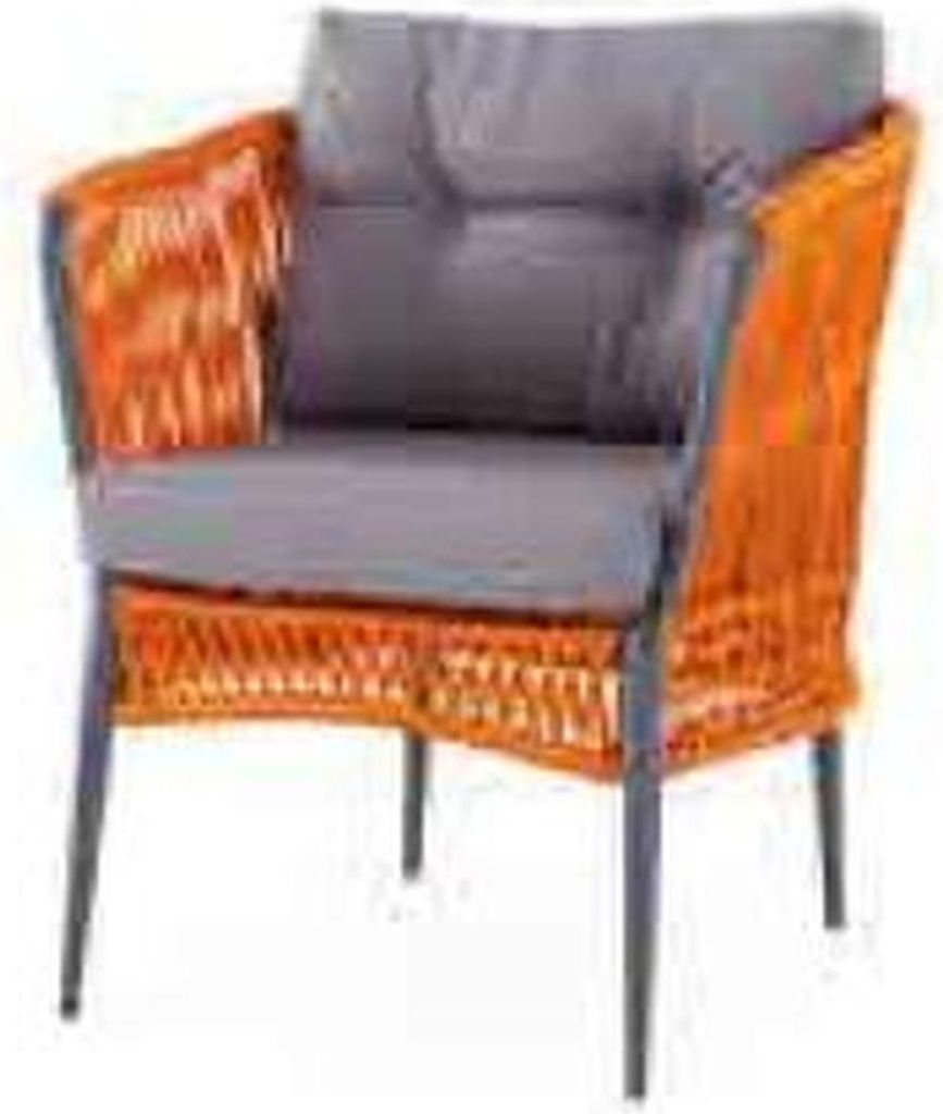Orange Garten Sitzmöbel Sofagarnitur Zweisitzer Sessel Couchtisch Set