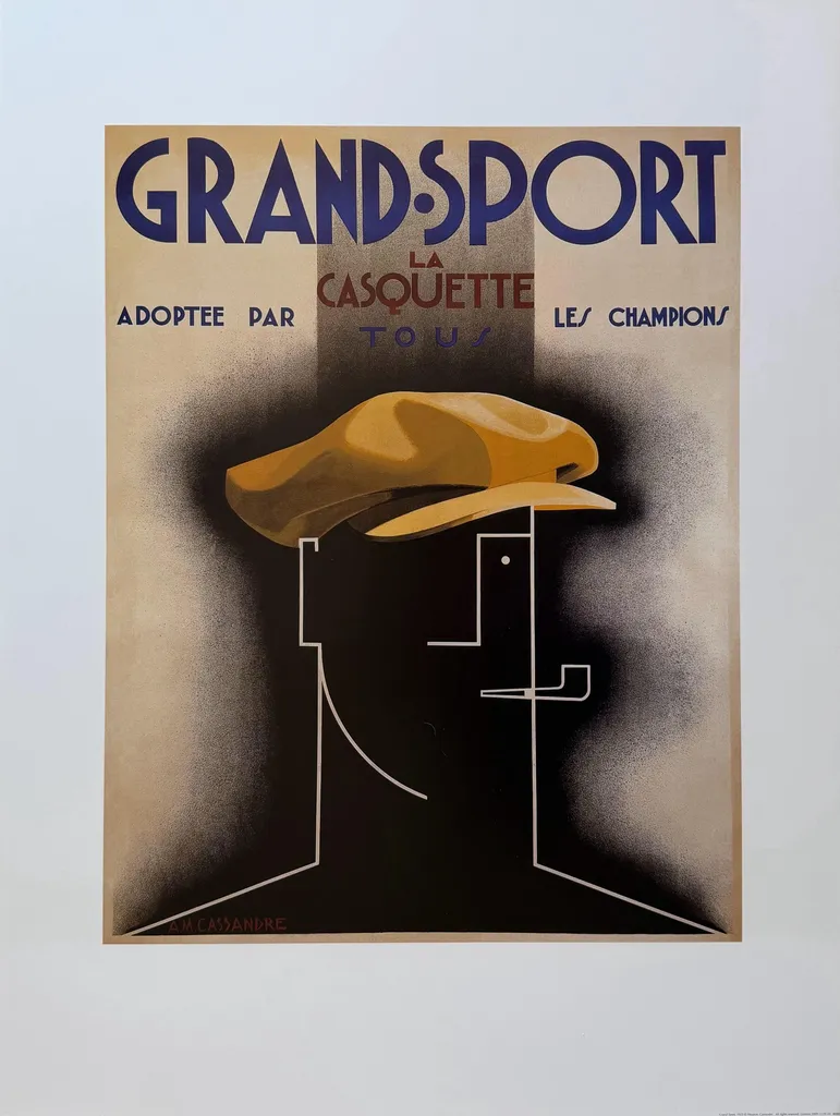 Poster Grand Sport La Casquette Art Print - Décoration Garage et Salon