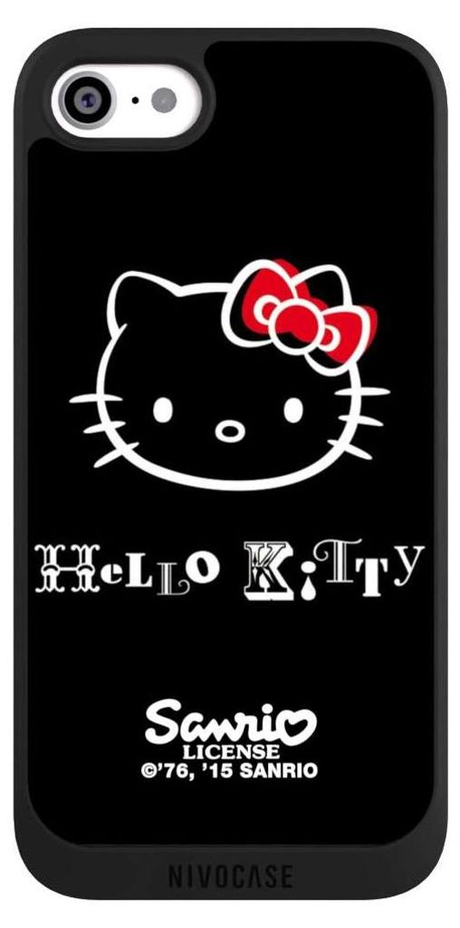NIVOCASE Handyhülle für Apple iPhone SE (2020) Hülle NIVOpure Case Schwarz Fanartikel Hello Kitty Kawaii
