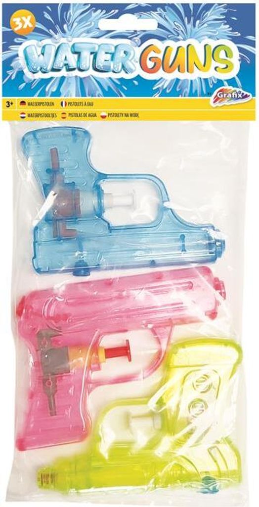 Grafix Wasserpistole 9 cm Beutel mit 3 Teilen