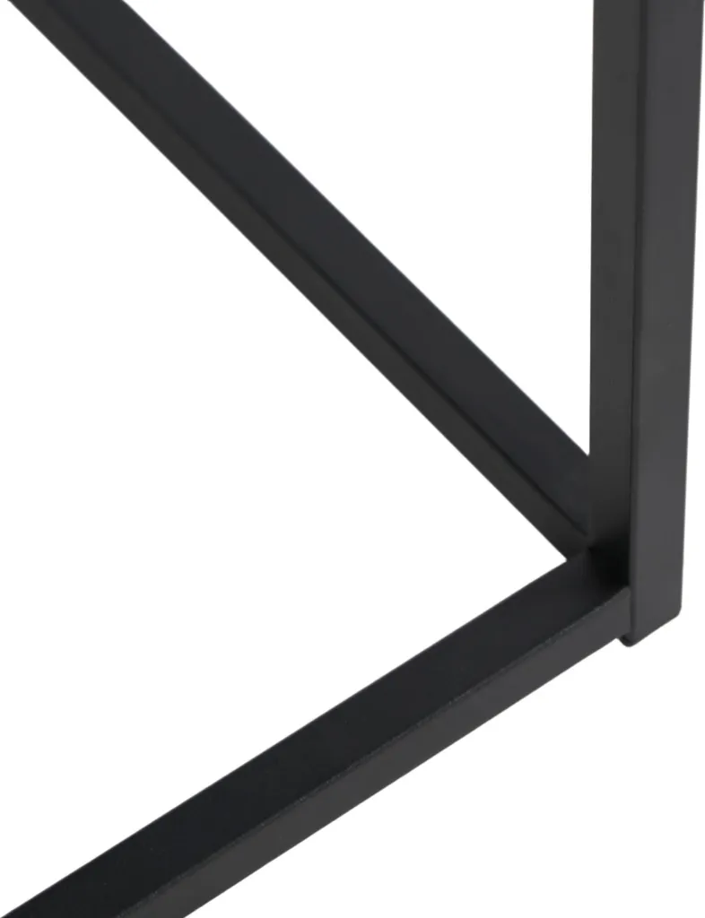 Table basse gain de place avec tablette robuste noire 102x52x42 cm - 8