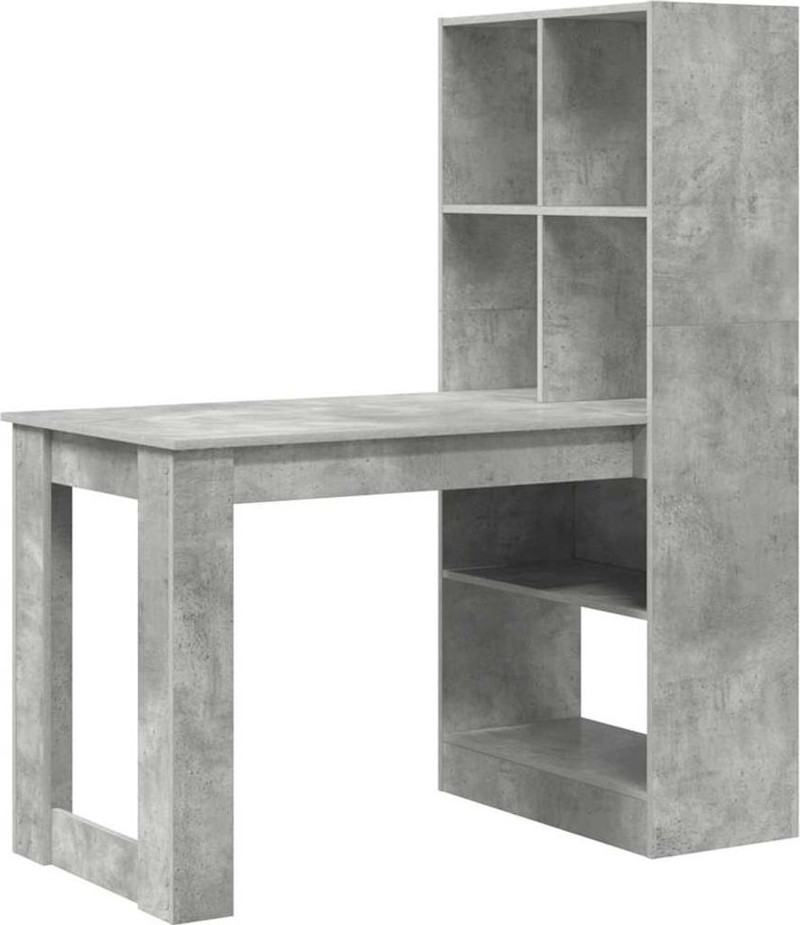 Schreibtisch Beton Grau 122 x 67 x 145 cm Holzwerkstoff