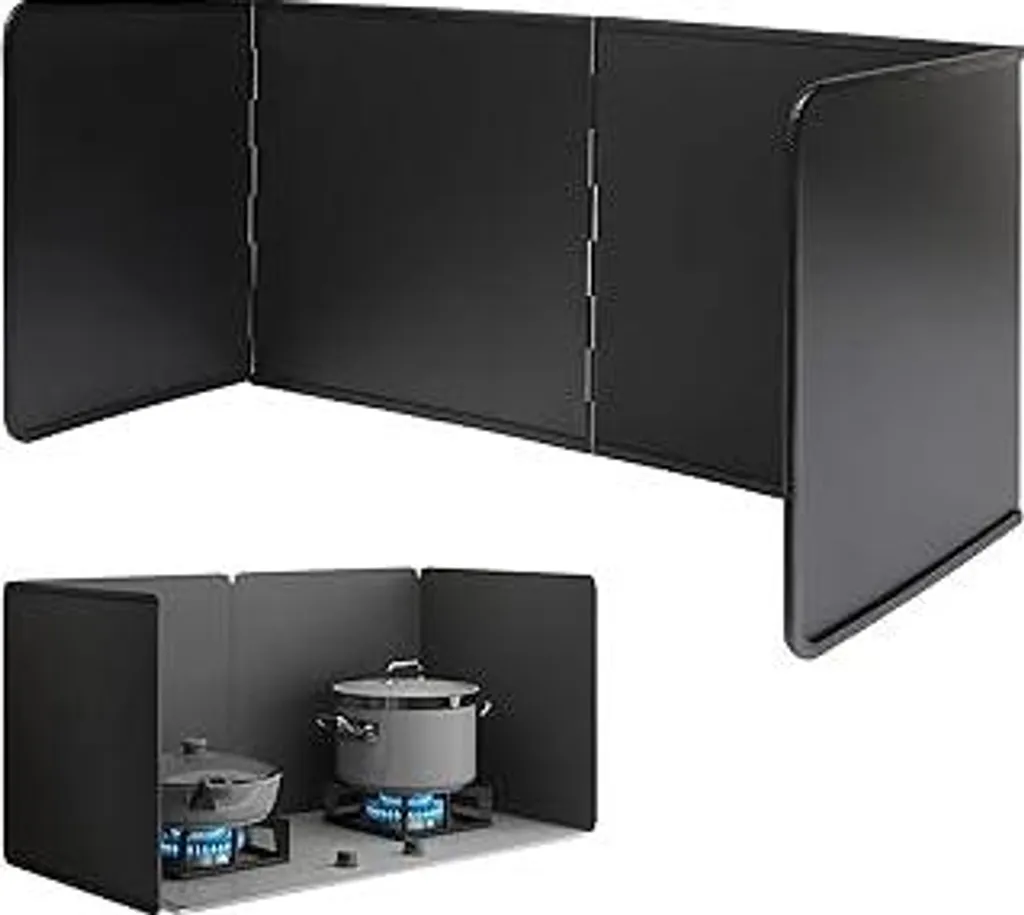 Paraschizzi Cucina Nero Opaco 40cm - Design Pieghevole e Funzionale