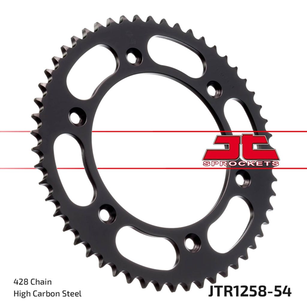JTSPROCKETS Kettenrad JTR1258.54 Hinten Kohlenstoffstahl