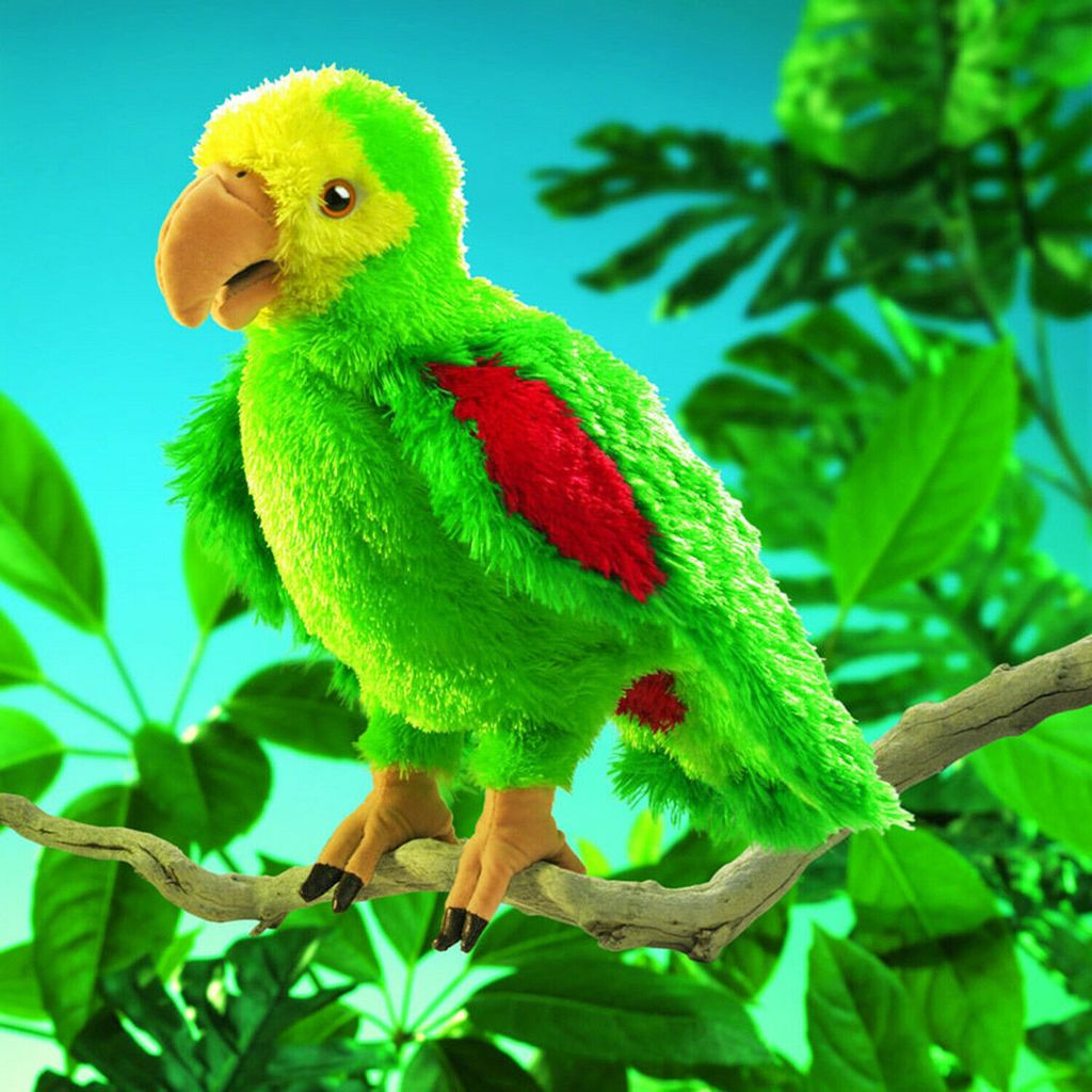 Folkmanis Handpuppe Amazonen-Papagei / Amazon Parrot 2592