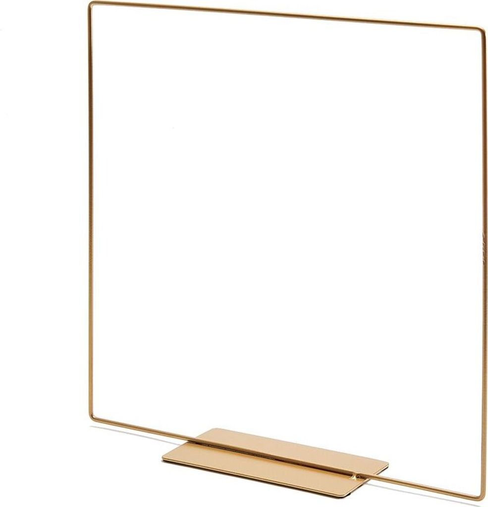 Metallquadrat in Gold mit Fuß, wählbar in den Größen 20, 25 und 35cm, Größe:20 cm