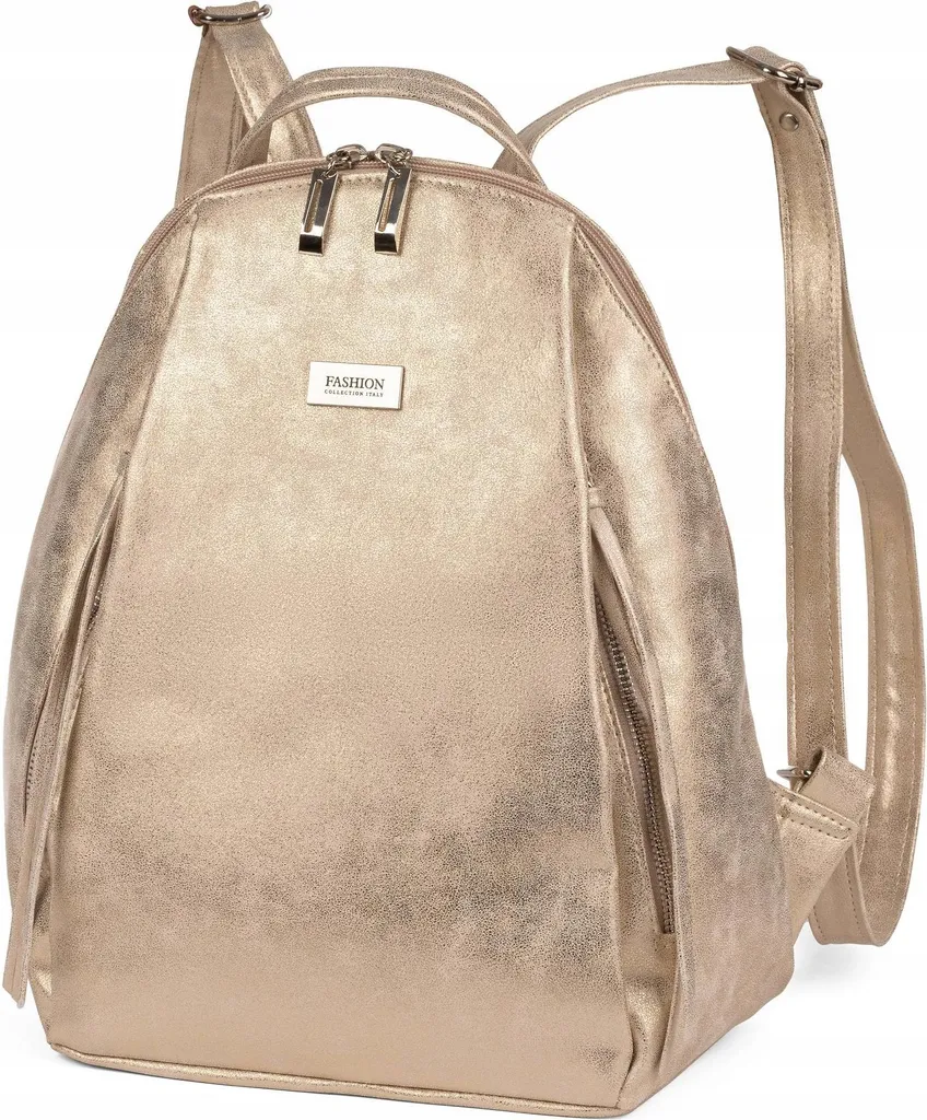 Zaino Da Donna Elegante Borsa A Tracolla Classica In Ecopelle Oro