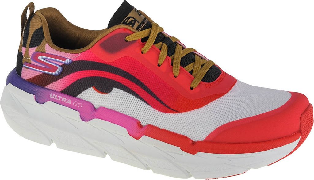 Skechers Damen Schnürschuhe Sportlich Gummisohle rot