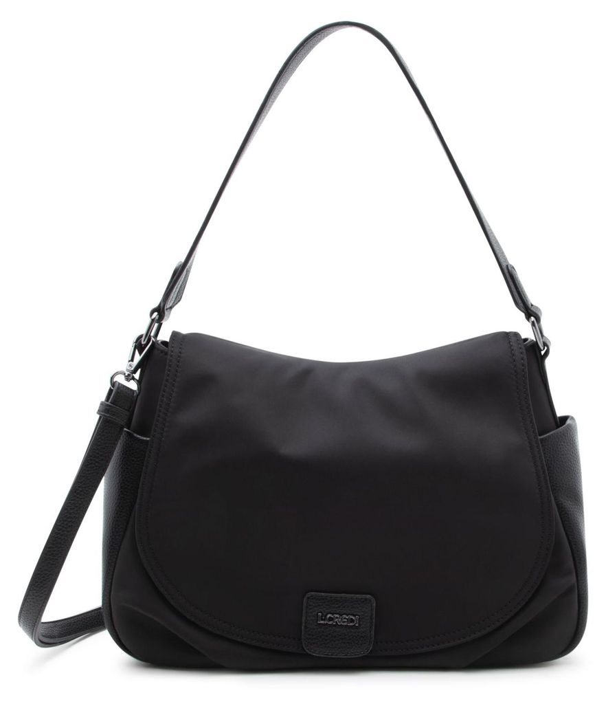 L.CREDI Schultertasche Umhängetasche Sadma Flapbag Schwarz
