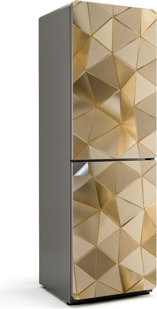 Wellen mit zartem Akzent – Kühlschrank Aufkleber – Klebefolie Kühlschrank – Kühlschrank Nachbildung – Kühlschrankfolie selbstklebend ...